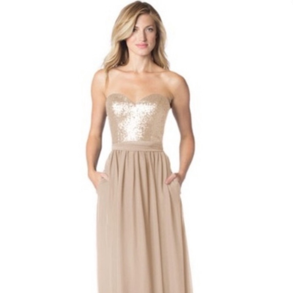 Gold brides maids dress/prom dress worn once!